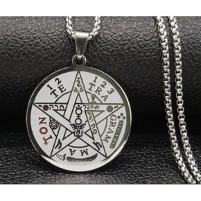 Colgante Tetragrámaton Pentagrama Acero